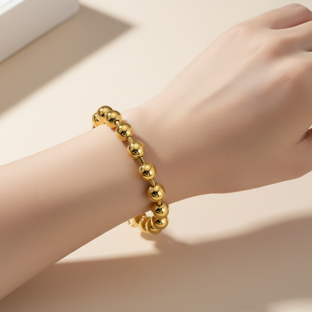 Brazalete Esfera Dorado