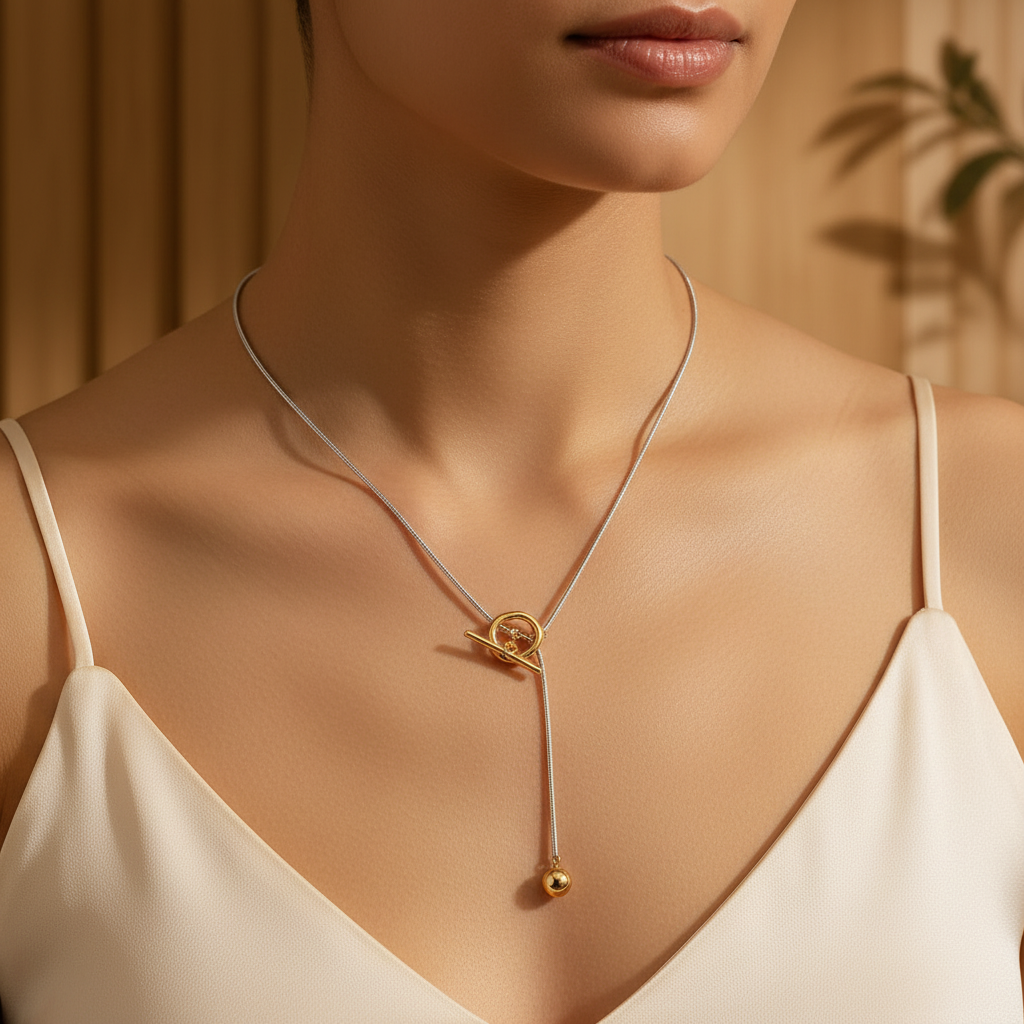 Collar Vínculo | Bicolor Plateado y Dorado