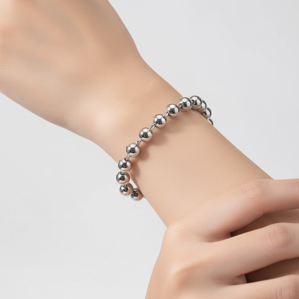 Brazalete Esfera Plateado