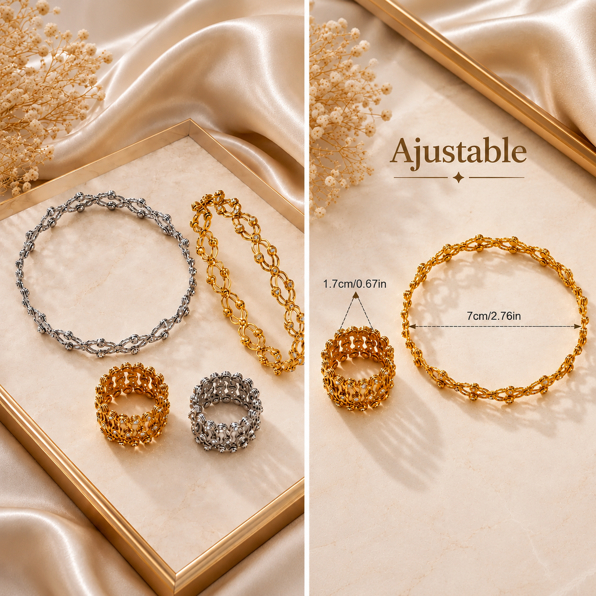 Orlisse | Sortija y Brazalete 2 en 1